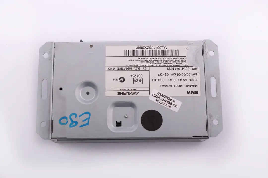 Ipod Most Schnittstelle BMW E60 E65 E81 E87 E90 Modul Alpine 0 für mit Teilenummer 411033 Ipod Most Schnittstelle BMW E60 E65 E81 E87 E90 Modul Alpine 0 - SKU 411033 - Teilenummer 411033