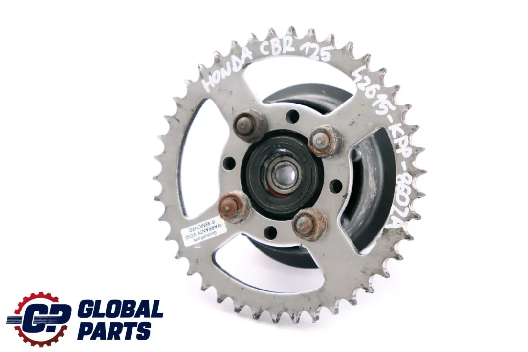 CBR 125 Rear Wheel Hub Flange Sprocket Assy to Honda with Part number 42615-KPP-86024 Honda CBR 125 Rear Wheel Hub Flange Sprocket Assy - SKU 42615-KPP-860ZA - Part number 42615-KPP-86024