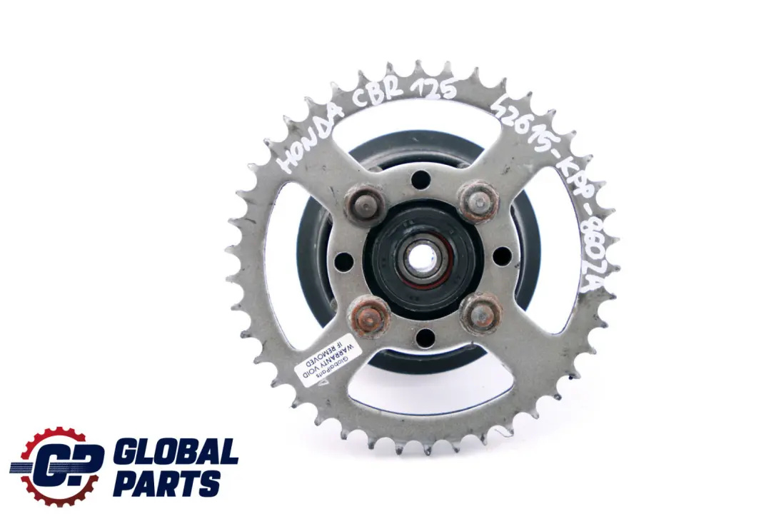 CBR 125 Rear Wheel Hub Flange Sprocket Assy to Honda with Part number 42615-KPP-86024 Honda CBR 125 Rear Wheel Hub Flange Sprocket Assy - SKU 42615-KPP-860ZA - Part number 42615-KPP-86024