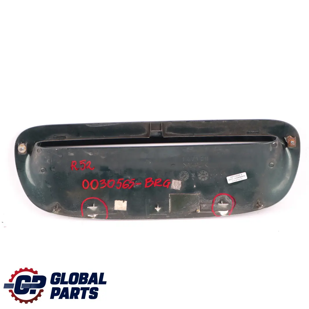 Mini Cooper S R52 R53 Air Inlet Grille Bonnet Hood Scoop British Racing Green - SKU 4832937-BRG - Part number 4832937