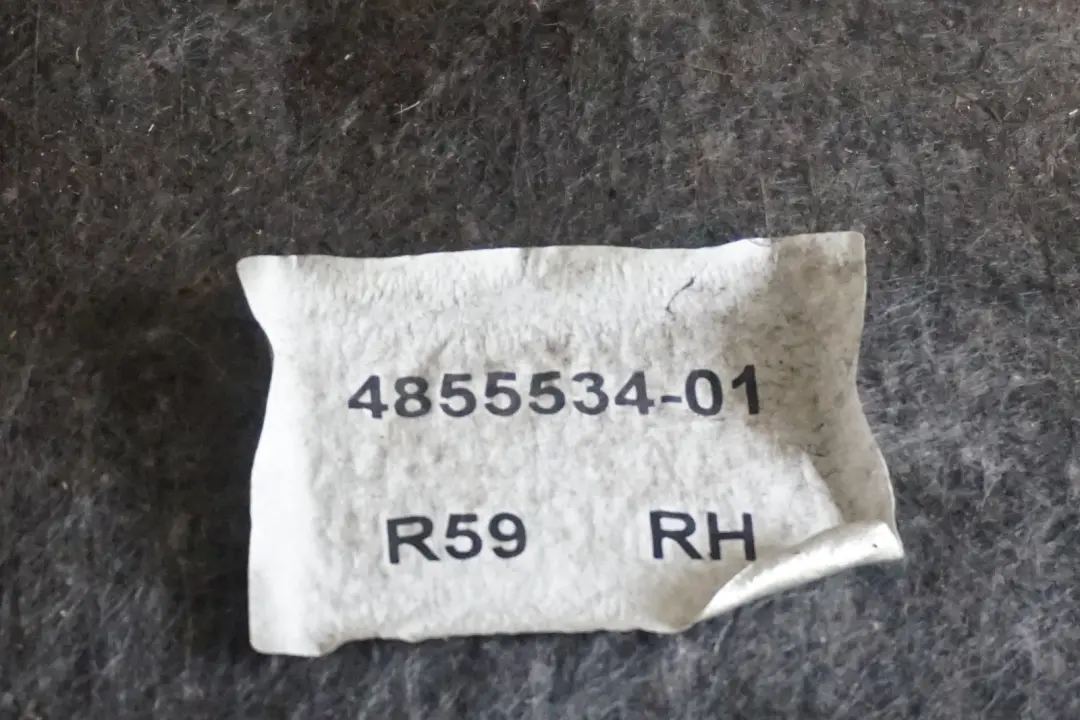 Right O/S Wheel Arch Cover Splash Housing Trim to Mini R59 Roadster Rear with Part number 4855534 Mini R59 Roadster Rear Right O/S Wheel Arch Cover Splash Housing Trim - SKU 4855534 - Part number 4855534