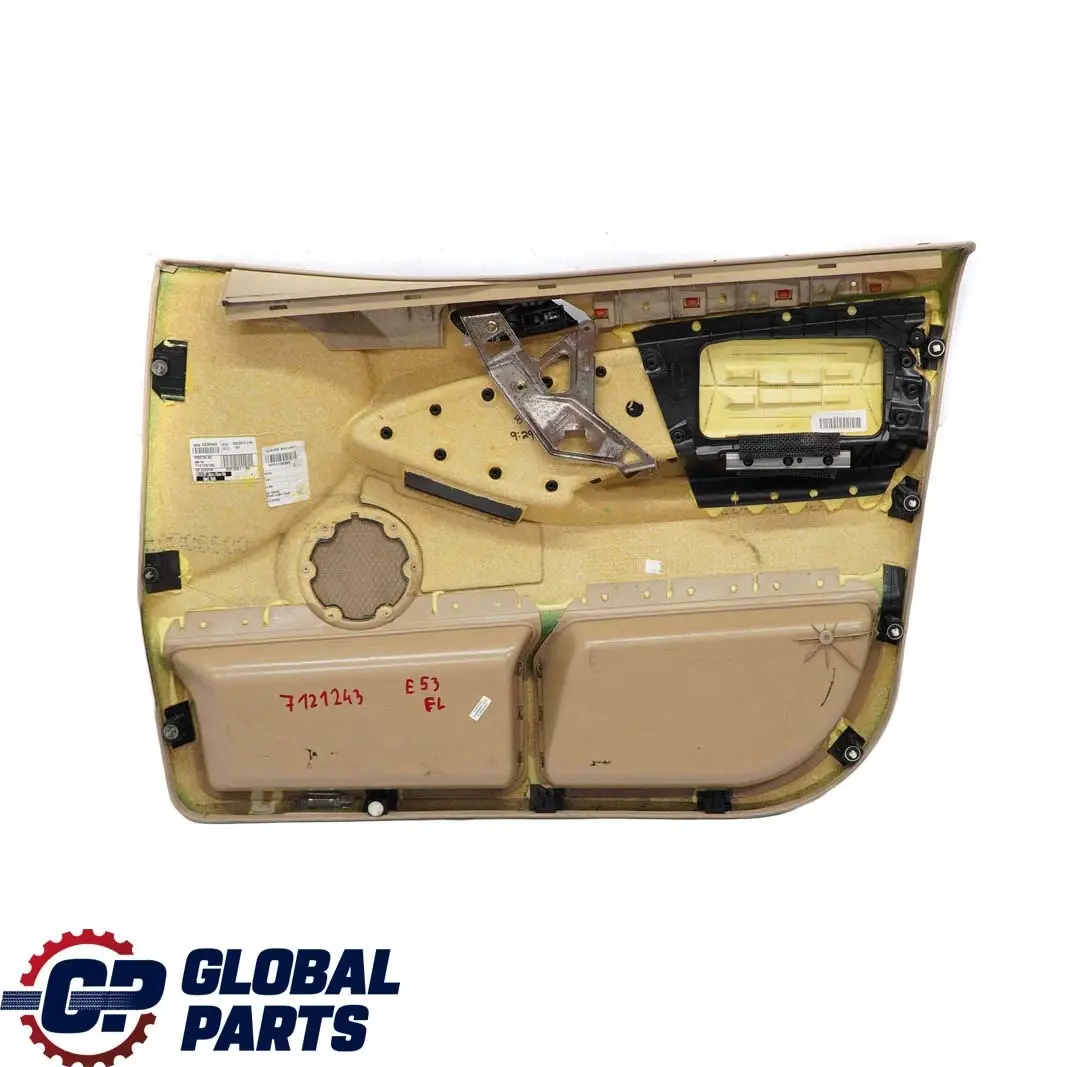 BMW X5 Reihe E53 Türverkleidung Vorn Links Walknappa Hellbeige Beige - SKU 7121243 - Teilenummer 7121243