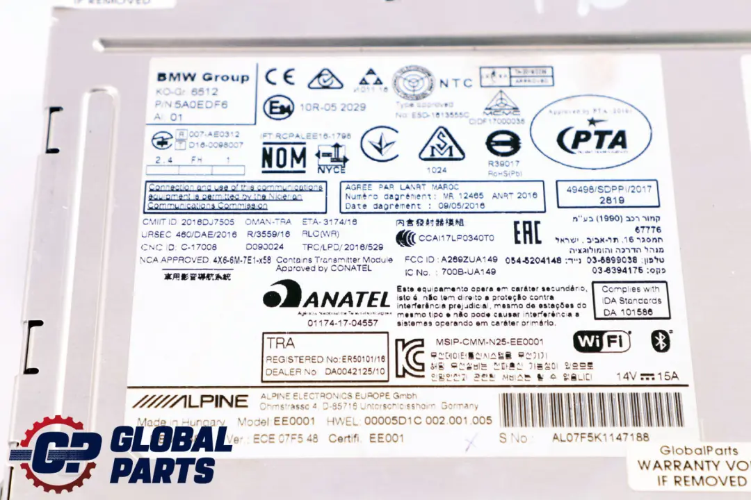 BMW F40 Unité Principale Audio Media GPS DAB Alpine - SKU 5A0EDF6 - Numéro de pièce 5A0EDF6