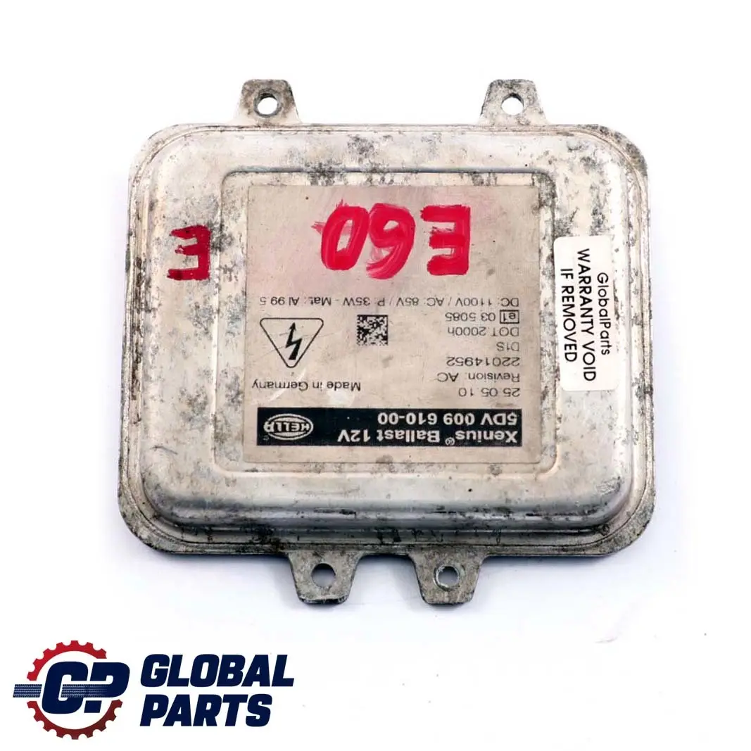 Módulo Balasto BMW E60 E70 E71 Control Nivel Faros 5DV 009 610-00 para con número de pieza 7248050 Módulo Balasto BMW E60 E70 E71 Control Nivel Faros 5DV 009 610-00 - SKU 5DV-009-610-00 - Número de pieza 7248050