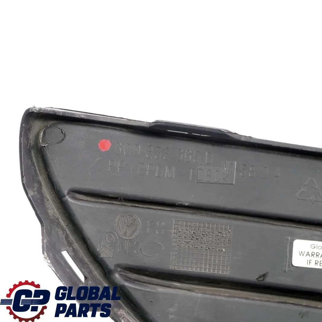 Volkswagen VW Polo Mk4 9N3 Front Bumper Left N/S Lateral Grid Grille Panel - SKU 600853665 - Part number 600853665
