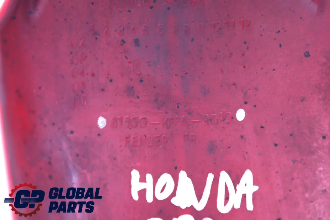 Honda CBR 125 Front Wheel Fender Trim Panel Cover Mud Guard Red - SKU 61100-KPPA-9010 - Part number 61100-KPPA-9010