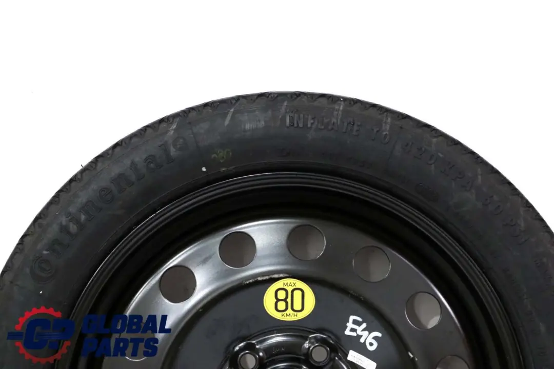Spare Wheel Steel Black 17" ET:30 3.5J 125/80 to BMW E46 Compact with Part number 6750007 BMW E46 Compact Spare Wheel Steel Black 17" ET:30 3.5J 125/80 - SKU 6750007 - Part number 6750007