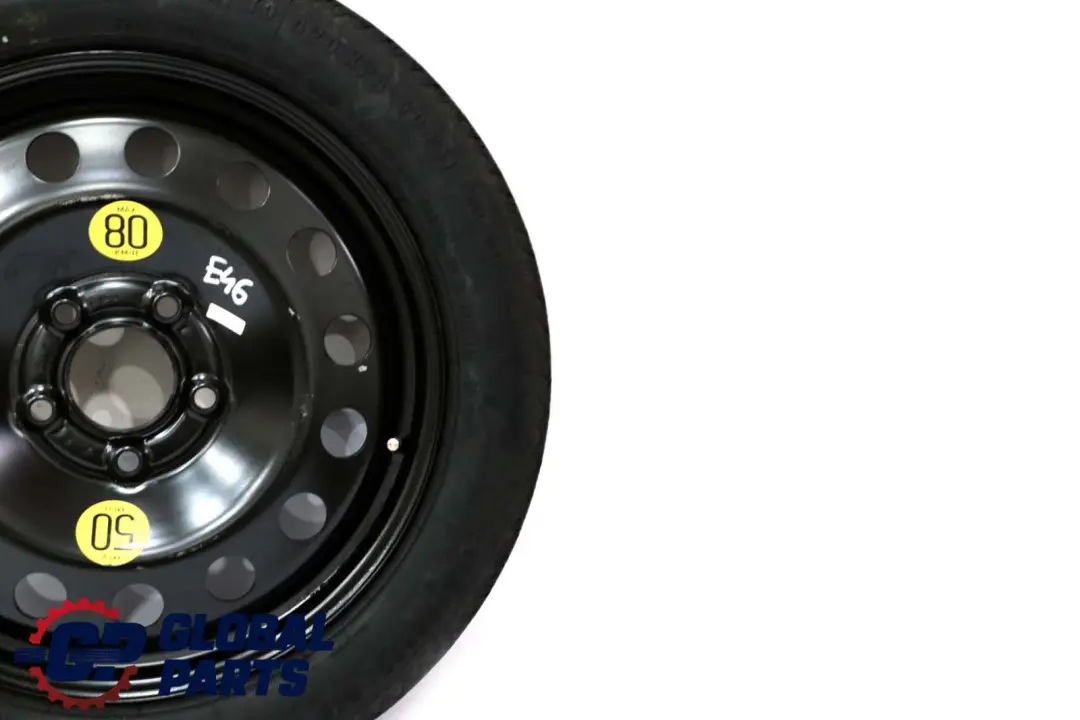 BMW E46 Compact Koło Zapasowe Stalowe Czarne 17" ET:30 3.5J 125/80 - SKU 6750007 - Numer Części 6750007