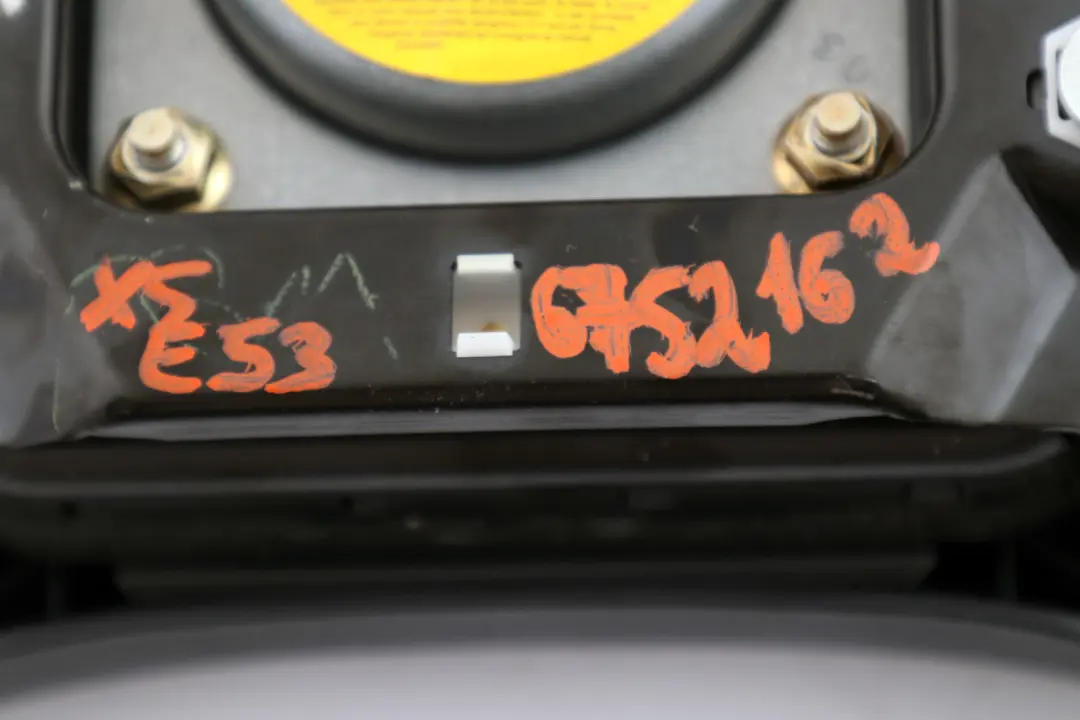 Steering Wheel Driver's Air Hub Bag Cap to BMW X5 Series E53 with Part number 6752162 BMW X5 Series E53 Steering Wheel Driver's Air Hub Bag Cap - SKU 6752162 - Part number 6752162