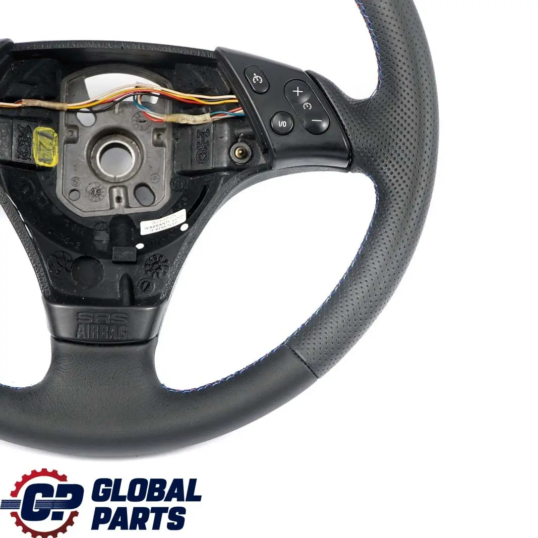 Leather Steering Wheel M-tricolored Threads to BMW 3 Series E46 NEW Sport Black with Part number 6753943 BMW 3 Series E46 NEW Sport Black Leather Steering Wheel M-tricolored Threads - SKU 6753943-1 - Part number 6753943