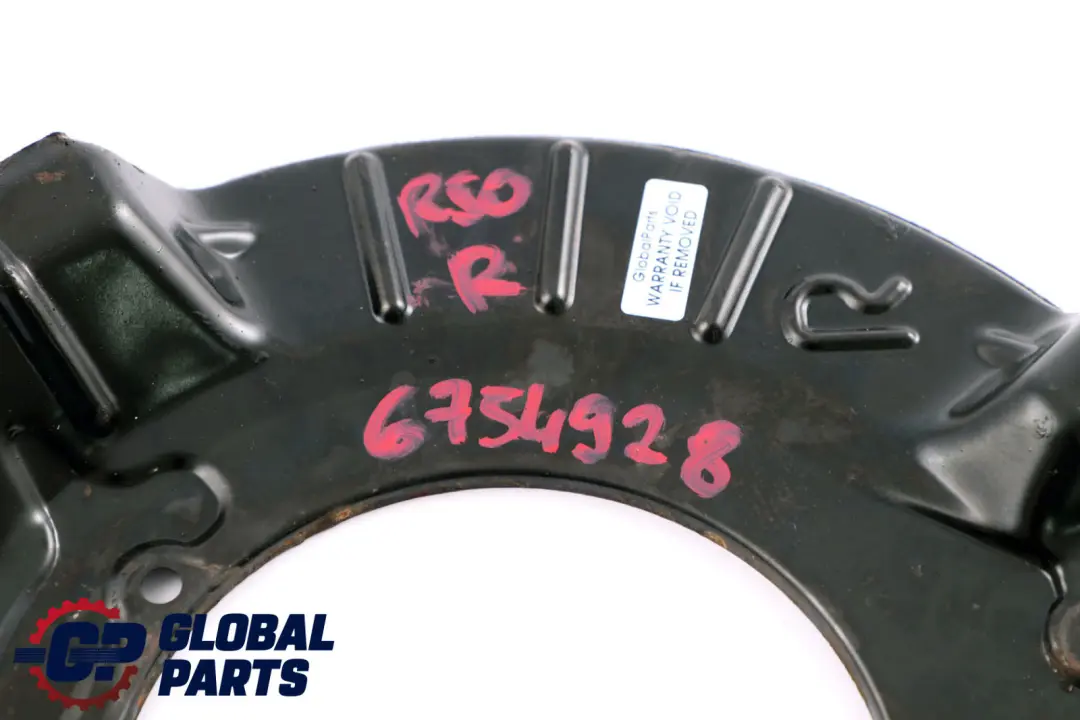 Tapa De Proteccion Disco De Freno Delantero Derecho para Mini Cooper R50 R52 R53 con número de pieza 6754928 Mini Cooper R50 R52 R53 Tapa De Proteccion Disco De Freno Delantero Derecho - SKU 6754928 - Número de pieza 6754928