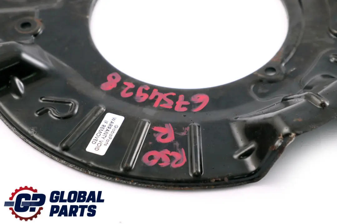 Mini Cooper R50 R52 R53 Protection Cover Plate Brake Disc Front Right O/S - SKU 6754928 - Part number 6754928