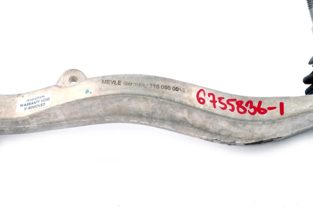 Tension Wishbone Strut Lower Suspension Arm Right MEYLE to BMW 7 Series E63 E65 E66 with Part number 6755836 BMW 7 Series E63 E65 E66 Tension Wishbone Strut Lower Suspension Arm Right MEYLE - SKU 6755836-1 - Part number 6755836