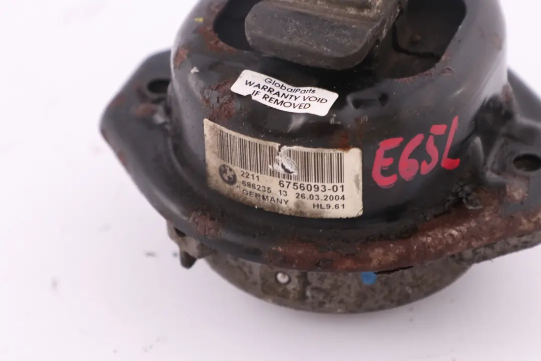Mount Rubber Left N/S to BMW 7 Series E65 Engine with Part number 6756093 BMW 7 Series E65 Engine Mount Rubber Left N/S - SKU 6756093 - Part number 6756093