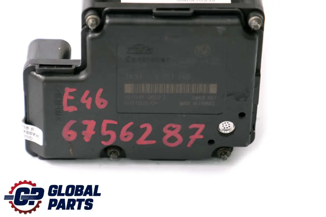 ASC Unidad Hidráulica Hidráulica Módulo de Bomba para BMW E46 con número de pieza 6751767 6751768 BMW E46 ASC Unidad Hidráulica Hidráulica Módulo de Bomba - SKU 6756287 - Número de pieza 6751767 6751768