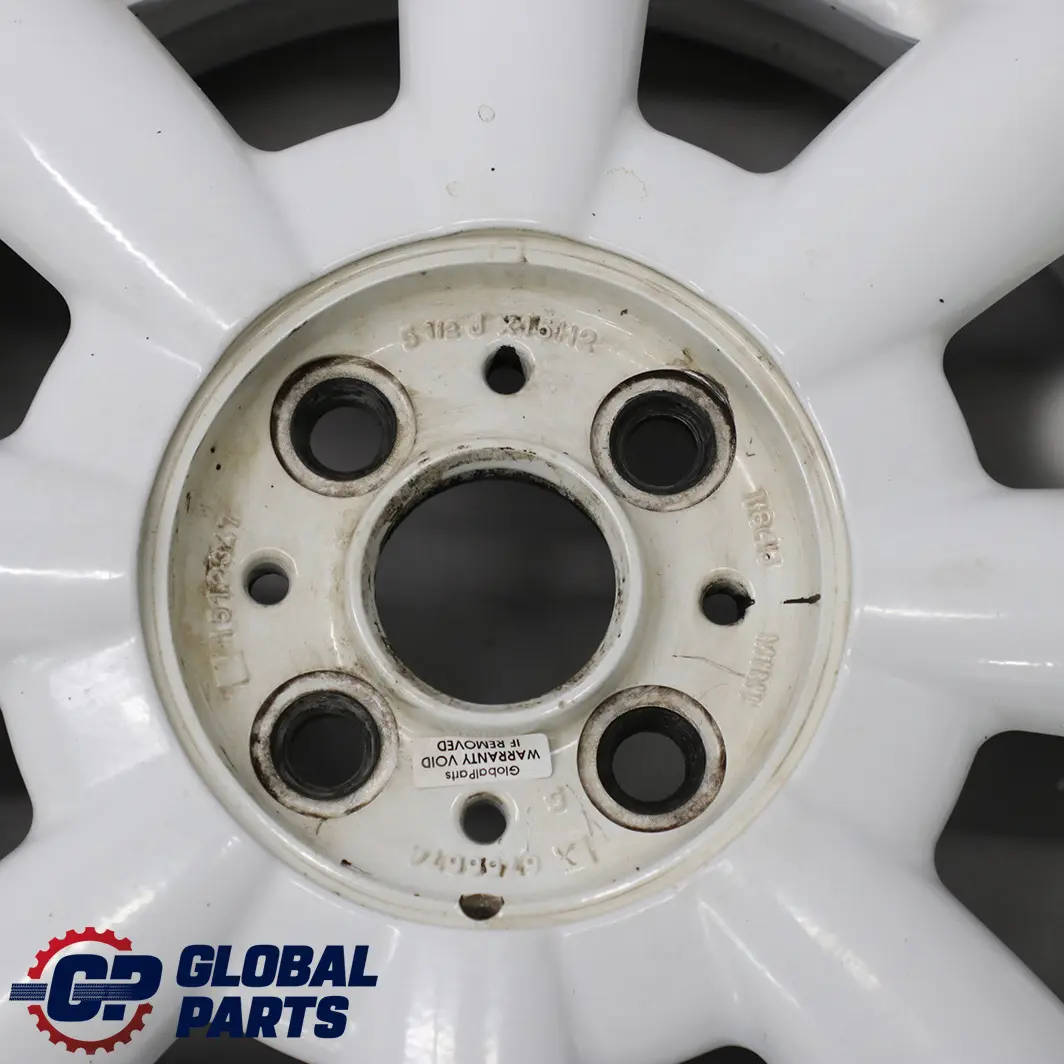 White Wheel Alloy Rim 15" 5,5J ET:45 8-Spoke 82 to Mini Cooper One R50 R52 R53 with Part number 6756674 Mini Cooper One R50 R52 R53 White Wheel Alloy Rim 15" 5,5J ET:45 8-Spoke 82 - SKU 6756674-2 - Part number 6756674