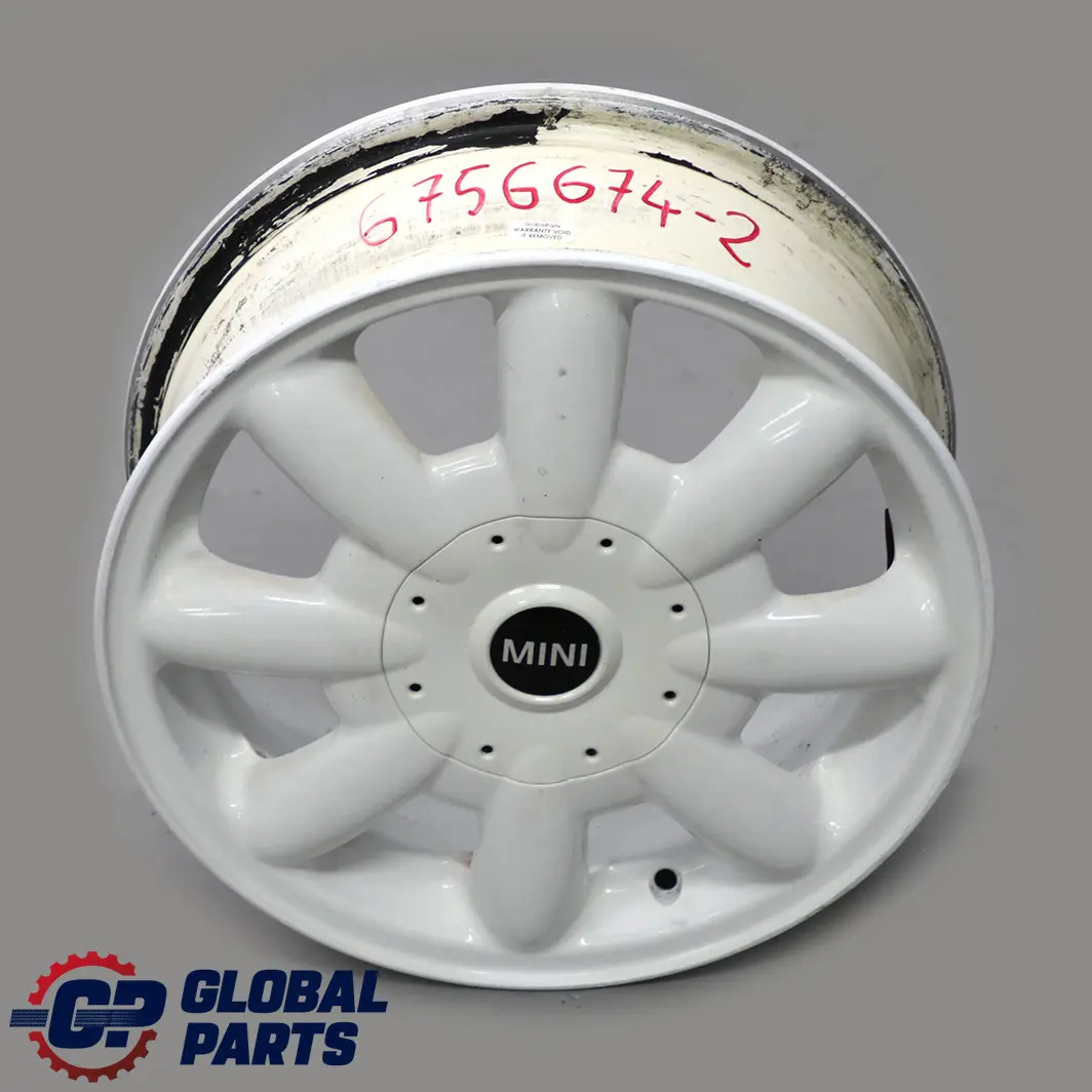 Weiss Alufelge Alu Felge 15" 5,5J ET:45 für Mini Cooper One R50 R52 R53 mit Teilenummer 6756674 Mini Cooper One R50 R52 R53 Weiss Alufelge Alu Felge 15" 5,5J ET:45 - SKU 6756674-2 - Teilenummer 6756674