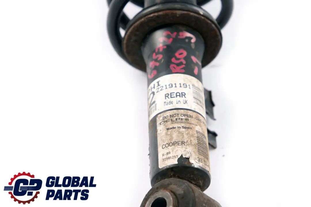 Amortisseur arrière gauche Suspension à ressort et à jambe force pour Mini R50 Cooper à propos du numéro de pièce 6757229 Mini R50 Cooper Amortisseur arrière gauche Suspension à ressort et à jambe force - SKU 6757229-1 - Numéro de pièce 6757229