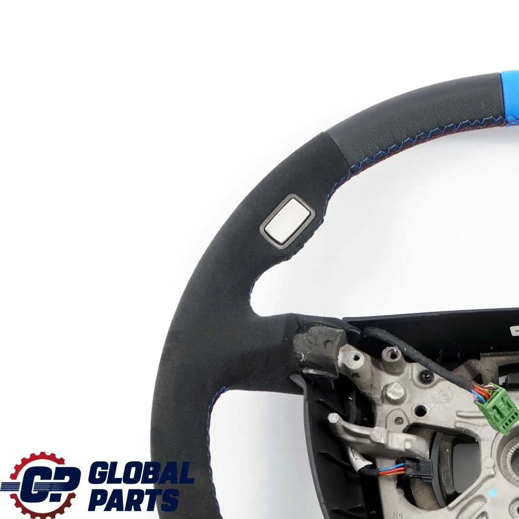 BMW E65 NEW Black Leather / Alcantara Steering Wheel Black M Tricoloured Thread - SKU 6758362-1 - Part number 6758362