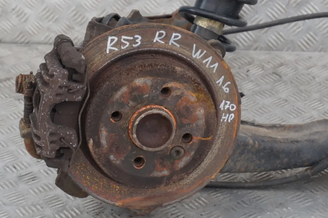 170hp Rear Right O/S Leg Brake Suspension Hub Axle to BMW Mini R53 Cooper S W11 1.6 with Part number 6758383 BMW Mini R53 Cooper S W11 1.6 170hp Rear Right O/S Leg Brake Suspension Hub Axle - SKU 6758383-1 - Part number 6758383