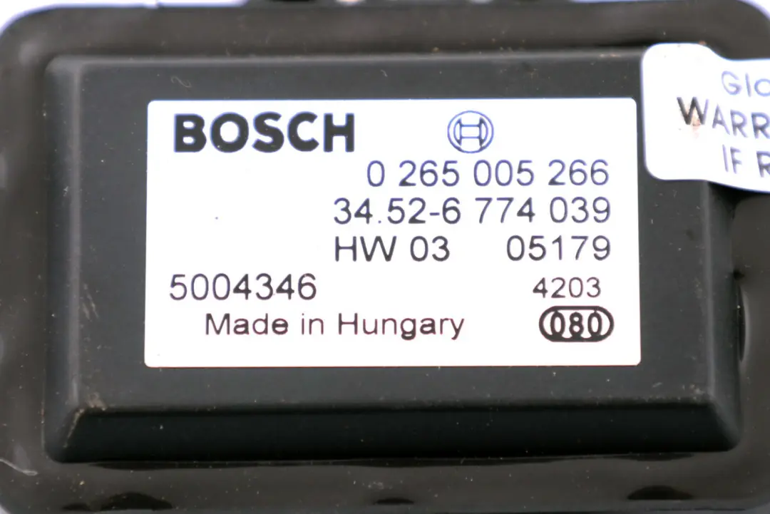 BMW E60 E61 E63 E64 Czujnik Sensor DSC ESP Obrotów Przyspieszenia - SKU 6758750 - Numer Części 6758750