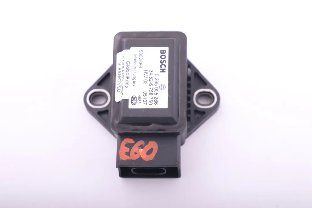  *BMW 5 er E60 E61 E63 E64 DSC Steuergerät Drehratensensor Sensor 0265005266 - SKU 6758750 - Teilenummer 6758750