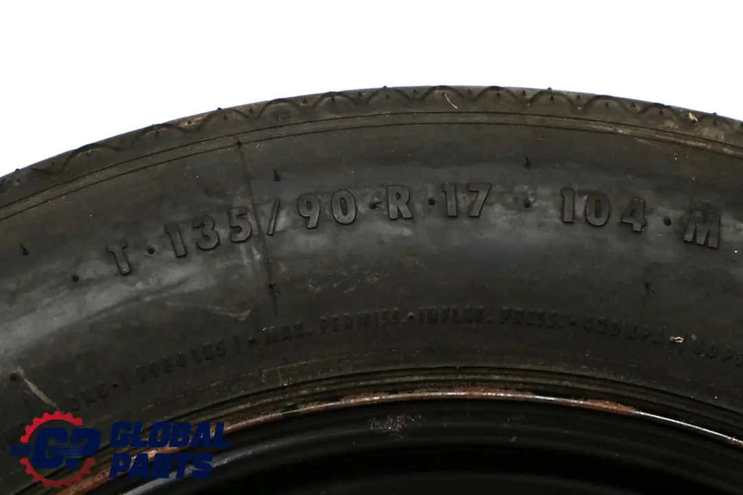 Roue de secours compacte Acier Noir 135/90 R17 4BX17 ET:18 pour BMW X3 E83 à propos du numéro de pièce 6758778 BMW X3 E83 Roue de secours compacte Acier Noir 135/90 R17 4BX17 ET:18 - SKU 6758778 - Numéro de pièce 6758778