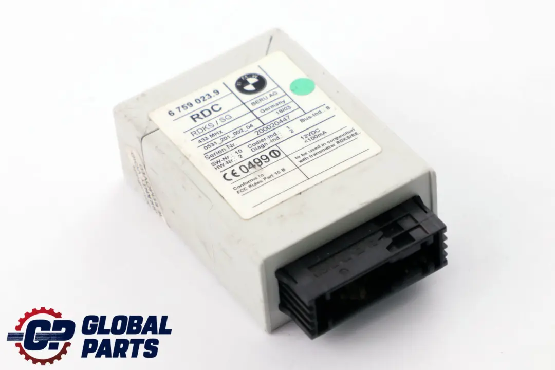 RDC Tyre Pressure Monitor Module to BMW 3 5 7 X5 Series E38 E39 E46 E53 with Part number 6759023 BMW 3 5 7 X5 Series E38 E39 E46 E53 RDC Tyre Pressure Monitor Module - SKU 6759023 - Part number 6759023