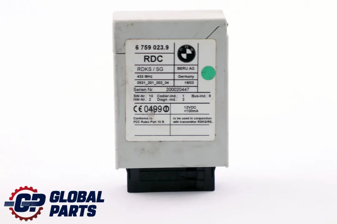 Reihe E38 E39 E46 E53 RDC Reifendruckkontrollmodul BMW 3 5 7 X5 - SKU 6759023 - Teilenummer 6759023