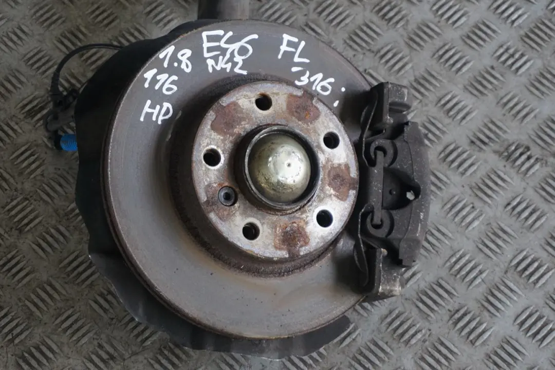 N42 Front Left N/S Suspension Leg Brake Disc Wheel Hub to BMW 3 Series E46 316i with Part number 6759095 BMW 3 Series E46 316i N42 Front Left N/S Suspension Leg Brake Disc Wheel Hub - SKU 6759095 - Part number 6759095