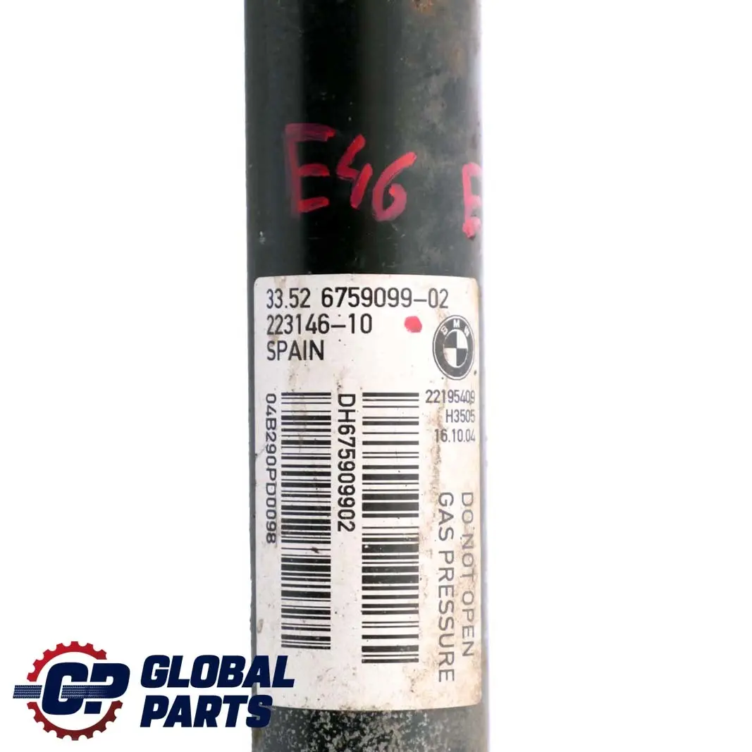 Shock Absorber Spring Strut to BMW 3 Series E46 Saloon Compact Rear with Part number 6759099 BMW 3 Series E46 Saloon Compact Rear Shock Absorber Spring Strut - SKU 6759099 - Part number 6759099