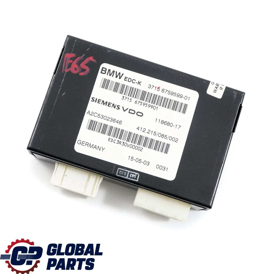 EDC-K Control Unit Moudule ECU to BMW E60 E61N LCI E65 with Part number 6759599 BMW E60 E61N LCI E65 EDC-K Control Unit Moudule ECU - SKU 6759599 - Part number 6759599