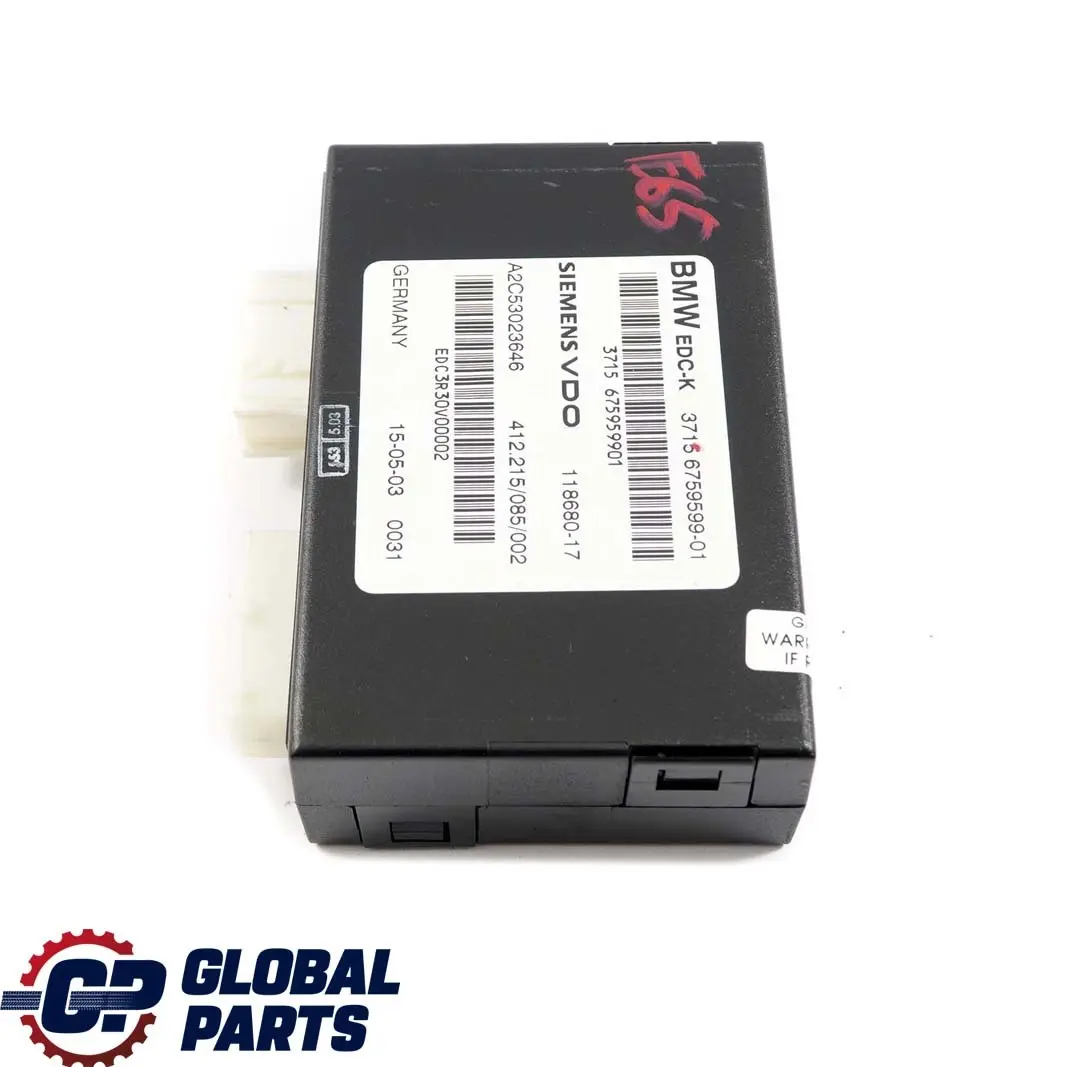 BMW E60 E61N LCI E65 EDC-K Control Unit Moudule ECU - SKU 6759599 - Part number 6759599