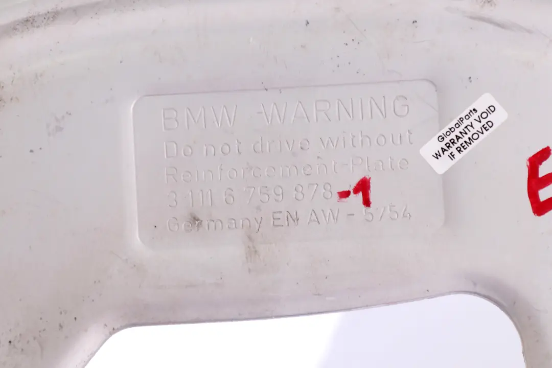 Piastra Di Rinforzo Supporto Asse Anteriore per BMW E60 E60N E61 E63 con numero di parte 6759878 BMW E60 E60N E61 E63 Piastra Di Rinforzo Supporto Asse Anteriore - SKU 6759878-1 - Numero di parte 6759878