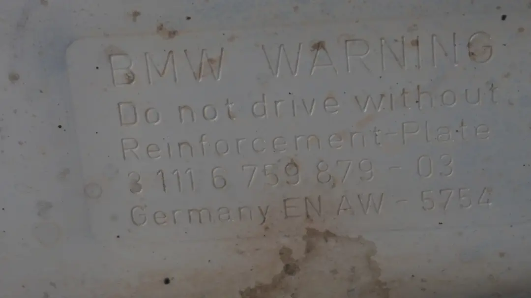 Front Axle Support Reinforcement Plate to BMW 6 Series E64 Convertible with Part number 6759879 BMW 6 Series E64 Convertible Front Axle Support Reinforcement Plate - SKU 6759879 - Part number 6759879