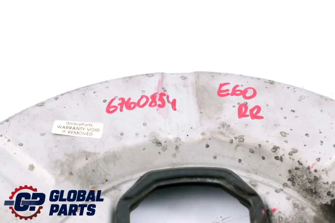BMW 5 E60 E61 Frein Arriere Disque de Frein Garde-Boue Arriere Droite - SKU 6760854 - Numéro de pièce 6760854