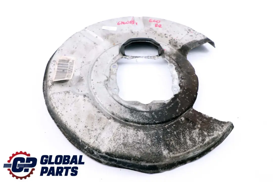 BMW 5 Series E60 E61 Protection Cover Plate Brake Disc Rear Right O/S - SKU 6760854 - Part number 6760854