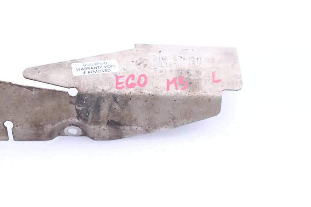 BMW 5 Series E60 E61 M5 E63 M6 Front Axle Heat Protection Shield Plate Left N/S - SKU 6761011 - Part number 6761011