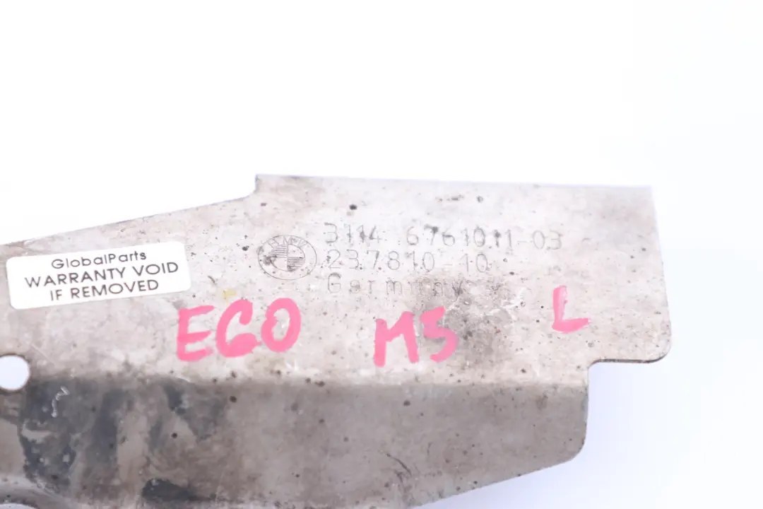 Eje Delantero Placa Protectora De Calor Izquierda para BMW E60 E61 M5 E63 M6 con número de pieza 6761011 BMW E60 E61 M5 E63 M6 Eje Delantero Placa Protectora De Calor Izquierda - SKU 6761011 - Número de pieza 6761011