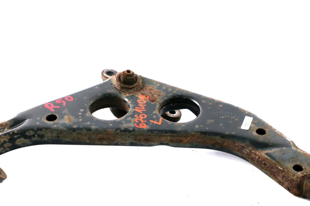Left Lower Wishbone Suspension Control Arm N/S to Mini Cooper One R50 R52 R53 with Part number 6761409 Mini Cooper One R50 R52 R53 Left Lower Wishbone Suspension Control Arm N/S - SKU 6761409 - Part number 6761409