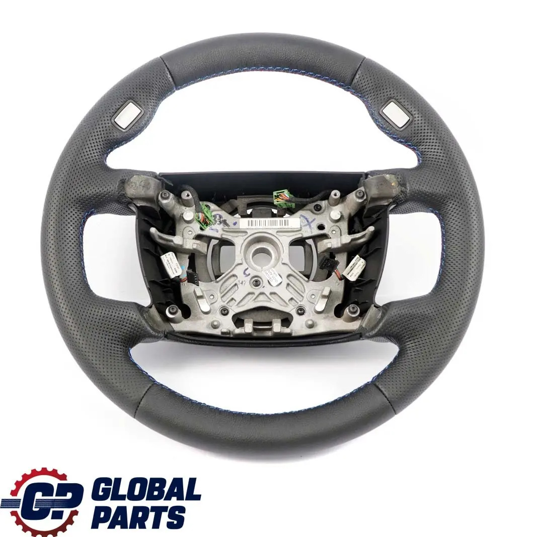 Leather Steering Wheel Black M Tricoloured Threads to BMW 7 Series E65 NEW Black with Part number 6761743 BMW 7 Series E65 NEW Black Leather Steering Wheel Black M Tricoloured Threads - SKU 6761743-1 - Part number 6761743