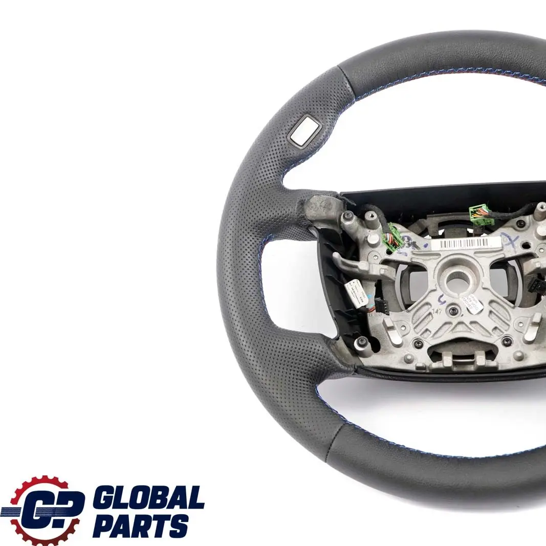 BMW 7 Series E65 NEW Black Leather Steering Wheel Black M Tricoloured Threads - SKU 6761743-1 - Part number 6761743