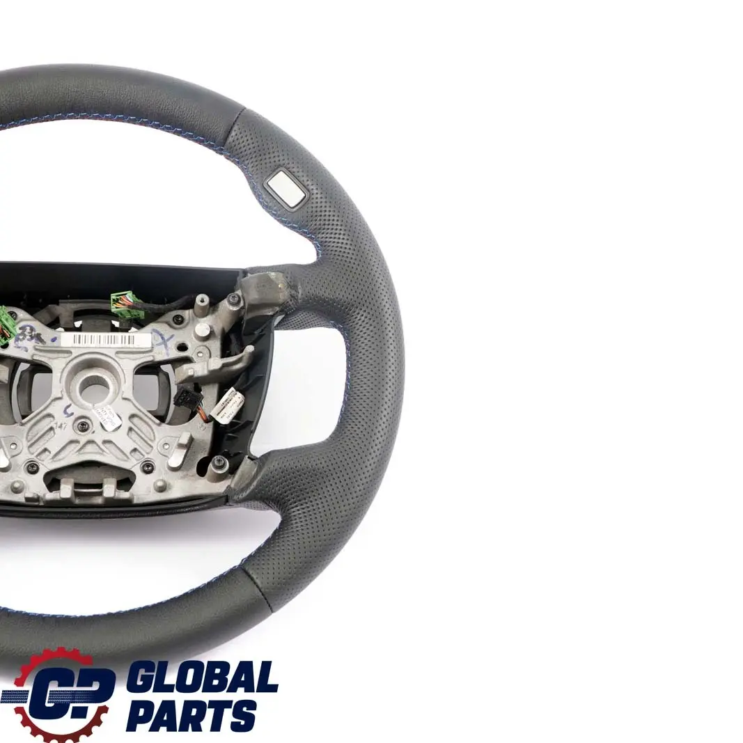 BMW 7 Series E65 NEW Black Leather Steering Wheel Black M Tricoloured Threads - SKU 6761743-1 - Part number 6761743