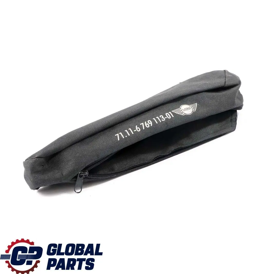 Herramienta Gato Rueda Tirante Bolsa para Mini Cooper 2 R50 R52 R53 con número de pieza 6762181 Mini Cooper 2 R50 R52 R53 Herramienta Gato Rueda Tirante Bolsa - SKU 6762181-2 - Número de pieza 6762181