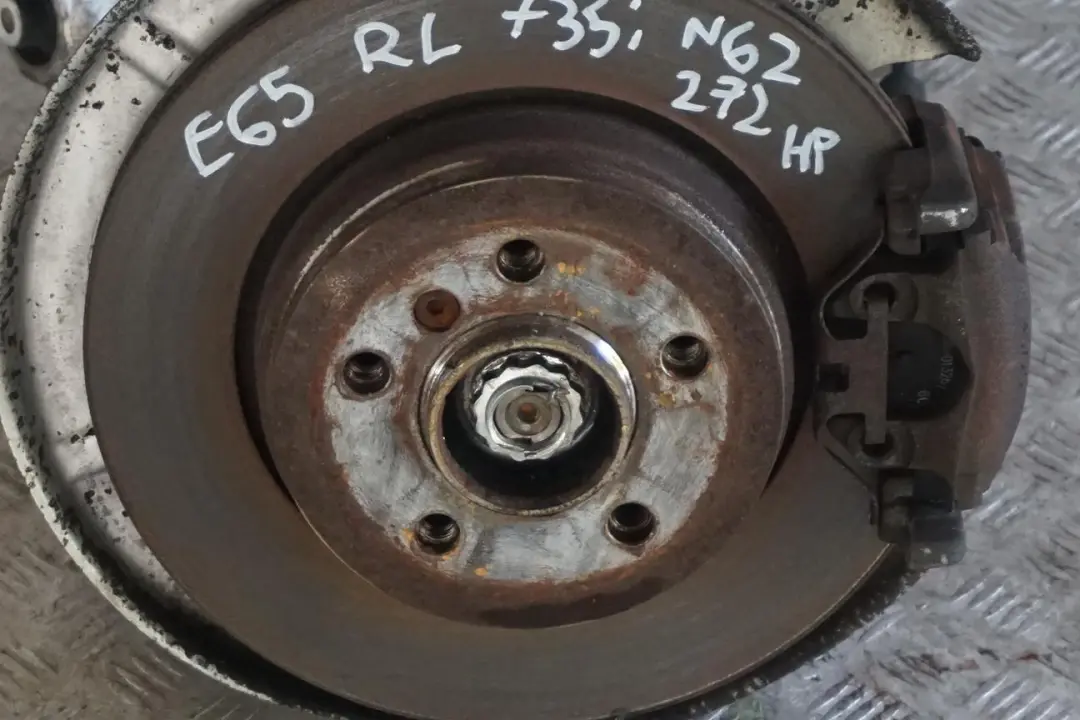 N62 Trasera Izquierda Suspension Cubo Pierna Pinza Freno de Disco para BMW E65 735i con número de pieza 6763119 BMW E65 735i N62 Trasera Izquierda Suspension Cubo Pierna Pinza Freno de Disco - SKU 6763119-5 - Número de pieza 6763119