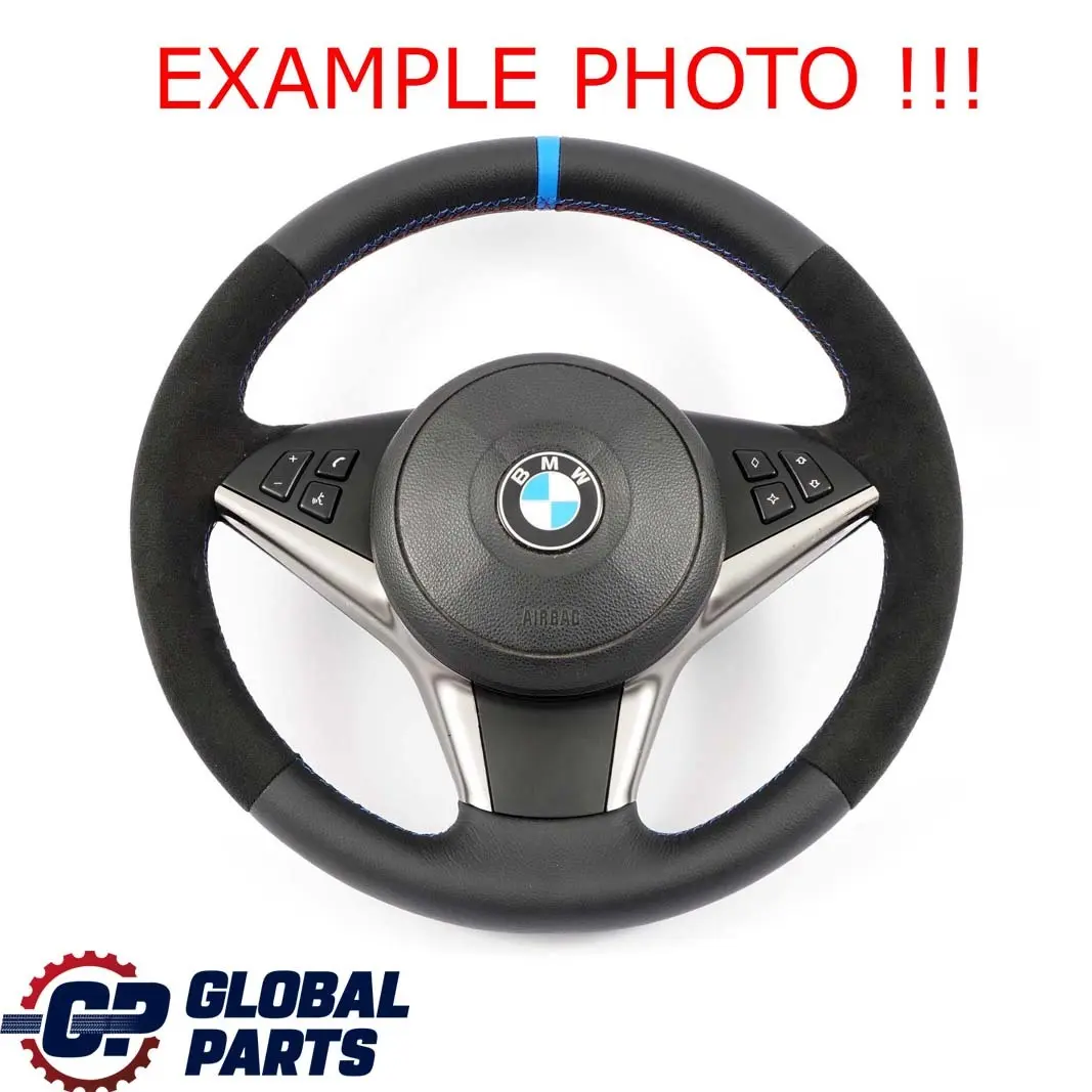 BMW E60 E63 Sport Nouveau en Cuir Noir / Alcantara Volant M-DREIFARBIGE Fils