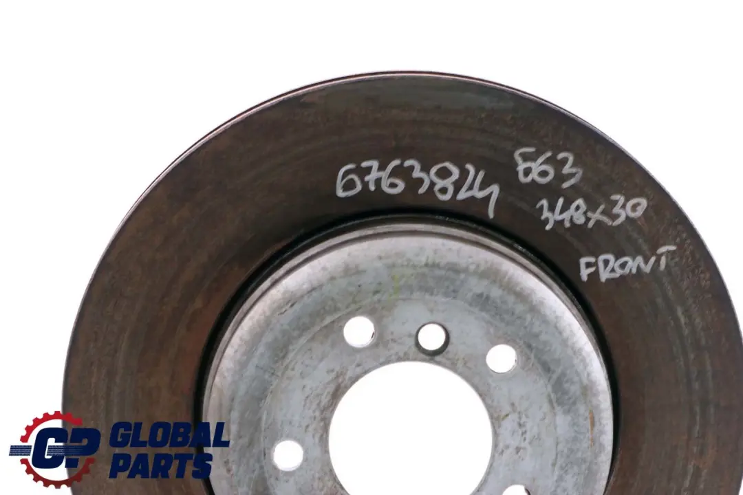 BMW 5 6 E60 E61 E63 E64 545i 645Ci 550i Front Wheel Brake Disc 348X30 - SKU 6763824 - Part number 6763824