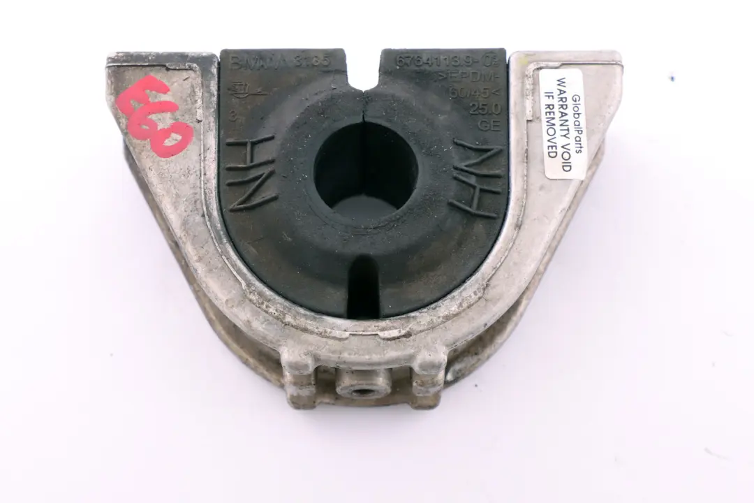 Barra Antivuelco Delantera Goma Montaje Estabilizador 6757099 para BMW E60 E61 con número de pieza 6764113 BMW E60 E61 Barra Antivuelco Delantera Goma Montaje Estabilizador 6757099 - SKU 6764113 - Número de pieza 6764113
