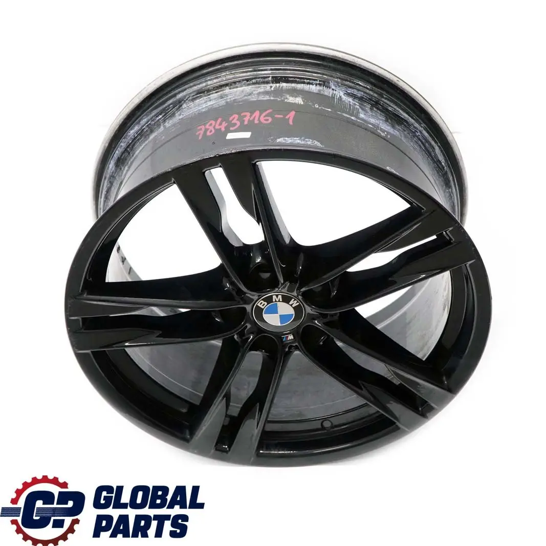 BMW F06 F12 Black Rear Wheel Alloy Rim 20" 9J ET:44 M Double Spoke 373 - SKU 7843716-1 - Part number 7843716
