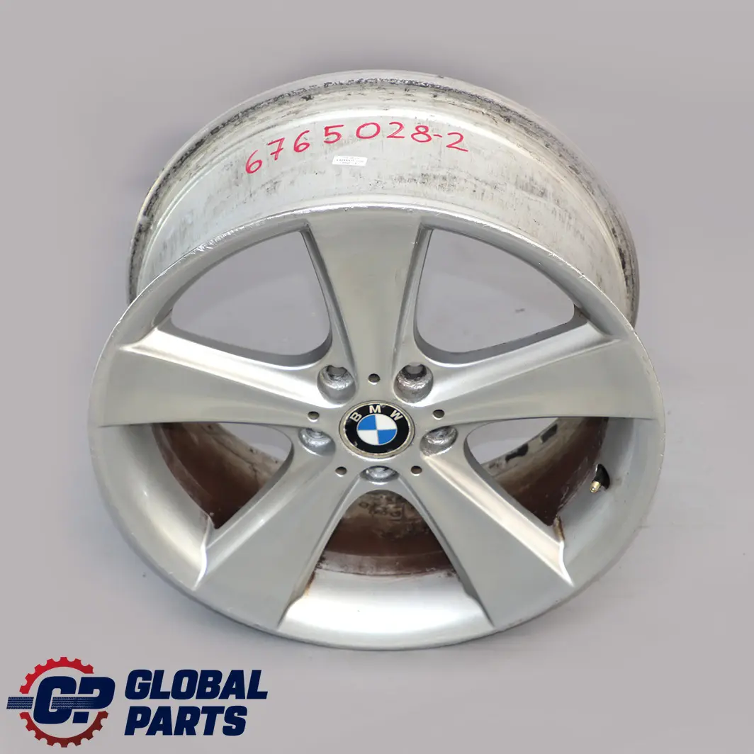 Front Alloy Wheel Rim 19" 8,5J ET:46 Star Spoke 128 to BMW X3 E83 Silver with Part number 6765028 BMW X3 E83 Silver Front Alloy Wheel Rim 19" 8,5J ET:46 Star Spoke 128 - SKU 6765028-2 - Part number 6765028